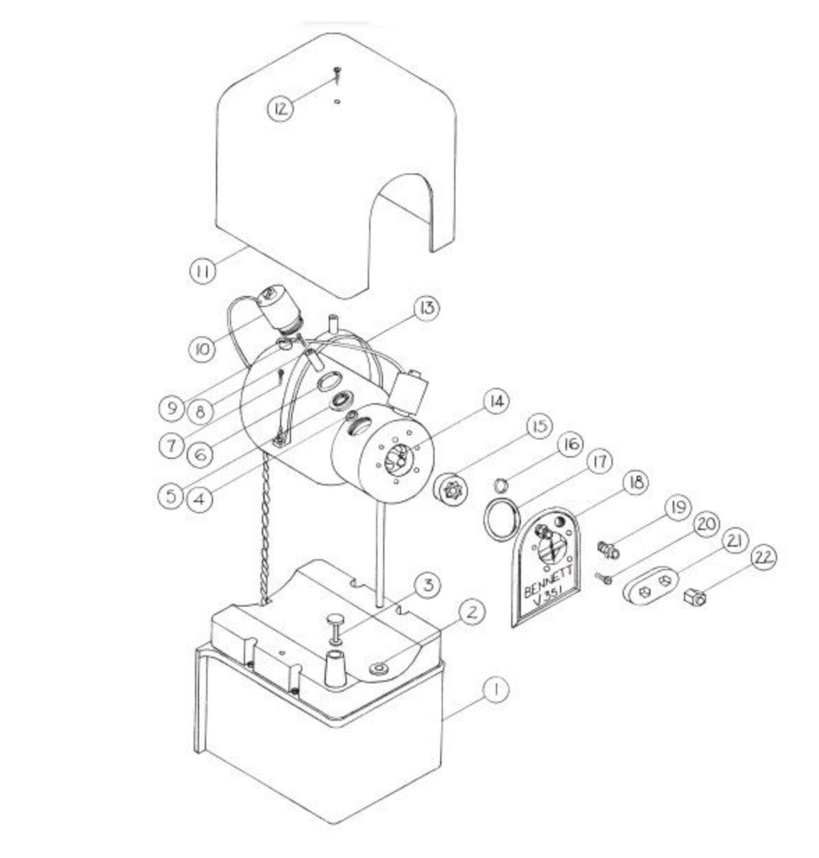 Bennett Marine Pump Lexan Cover,2