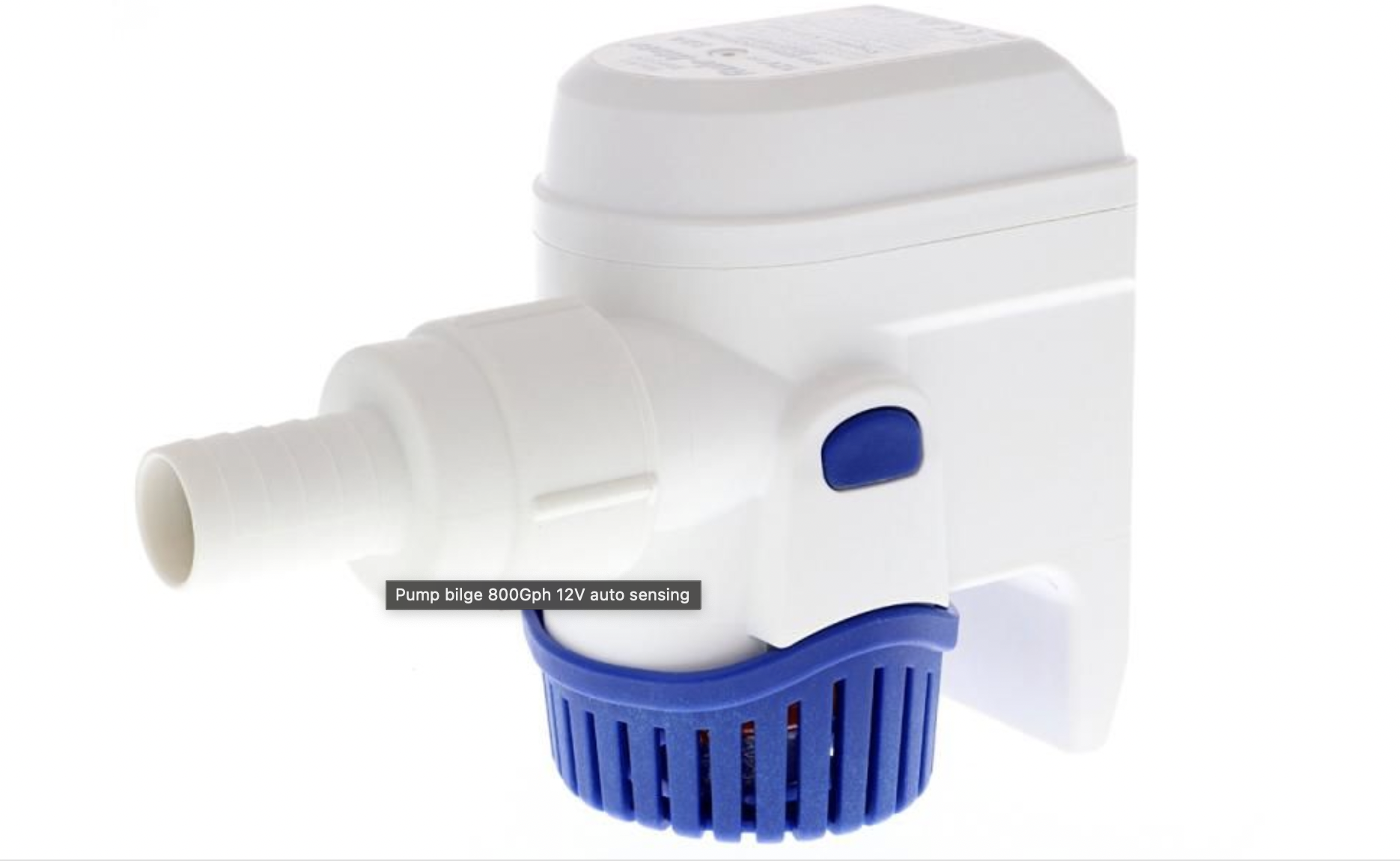 Pump bilge 800Gph 12V auto sensing